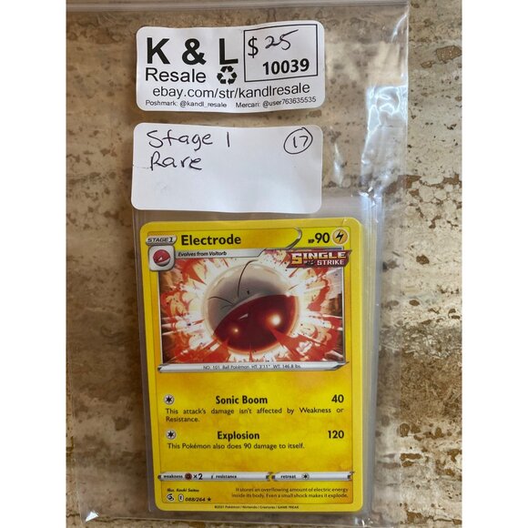 Stage 1 Electrode Pokemon Card Rare Holo 90HP Single Strike Near Mint - Picture 3 of 3
